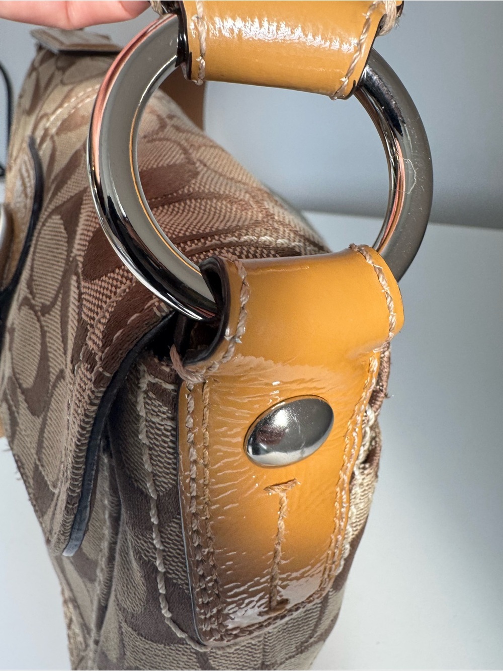 SOLD ELSEWHERE-Authentic -Vintage Y2K Coach Soho Signature Bag + Wallet - Picture 8 of 15